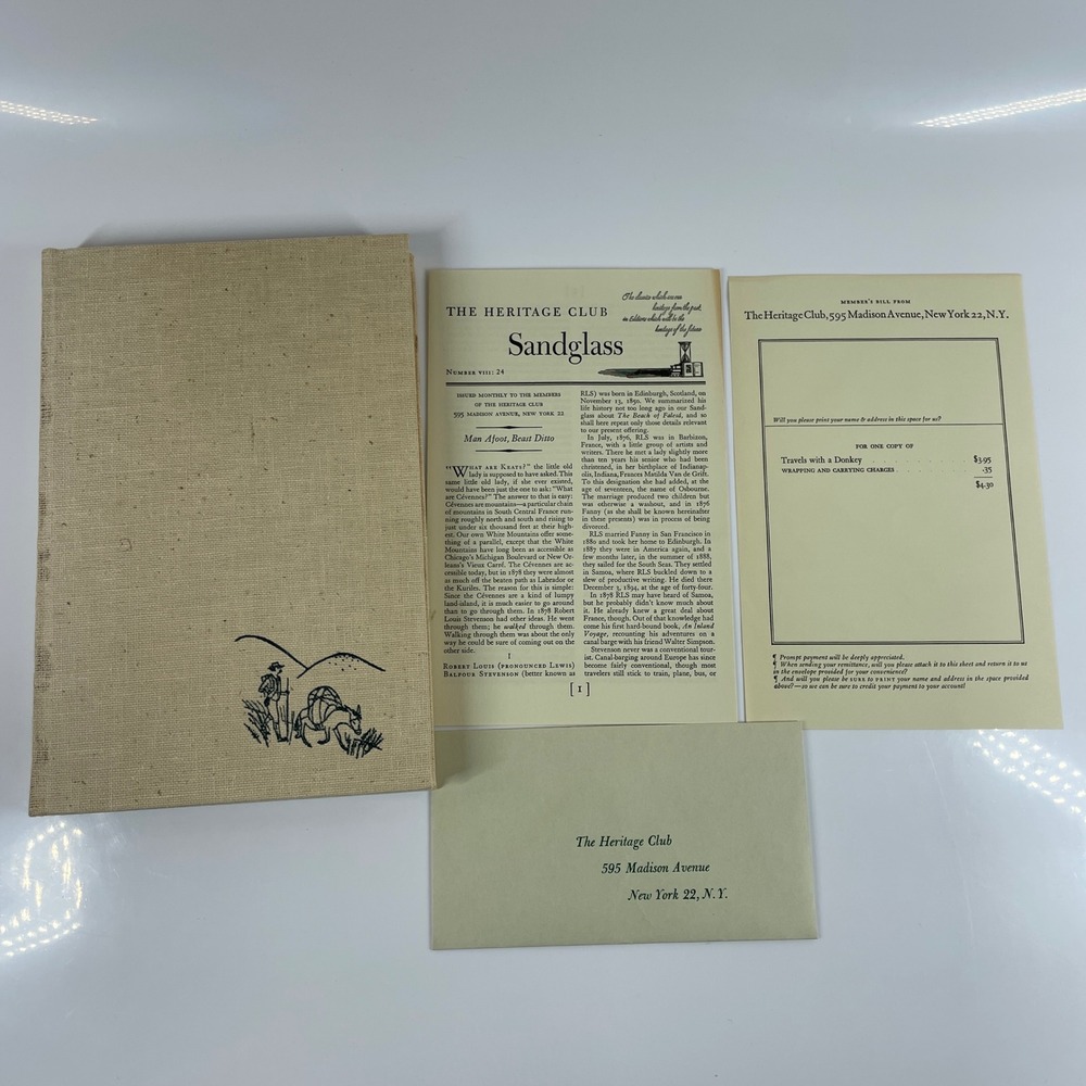 Travels with a Donkey Robert Louis Stevenson Heritage Club 1957 Roger Duvoisin